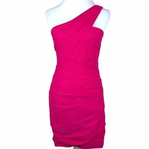 BCBGMaxAzria Versa One-Shoulder Form Fitting Dress